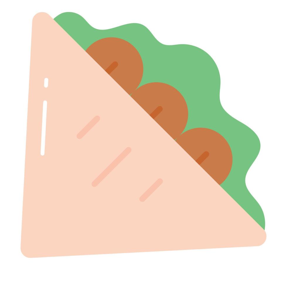 icono de vector de sándwich, concepto de comida rápida