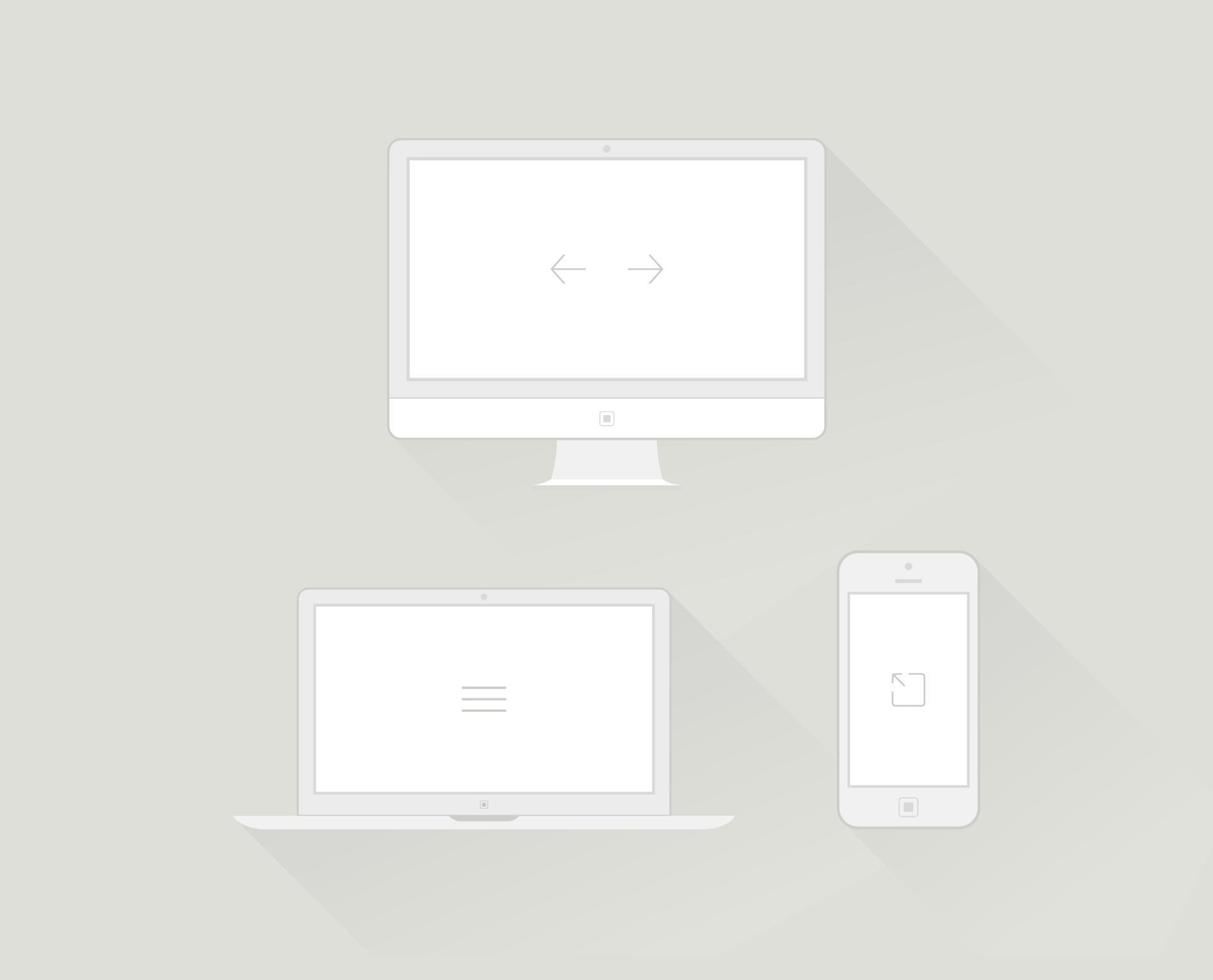 Monitor, notebook and telephone. Vector illustration