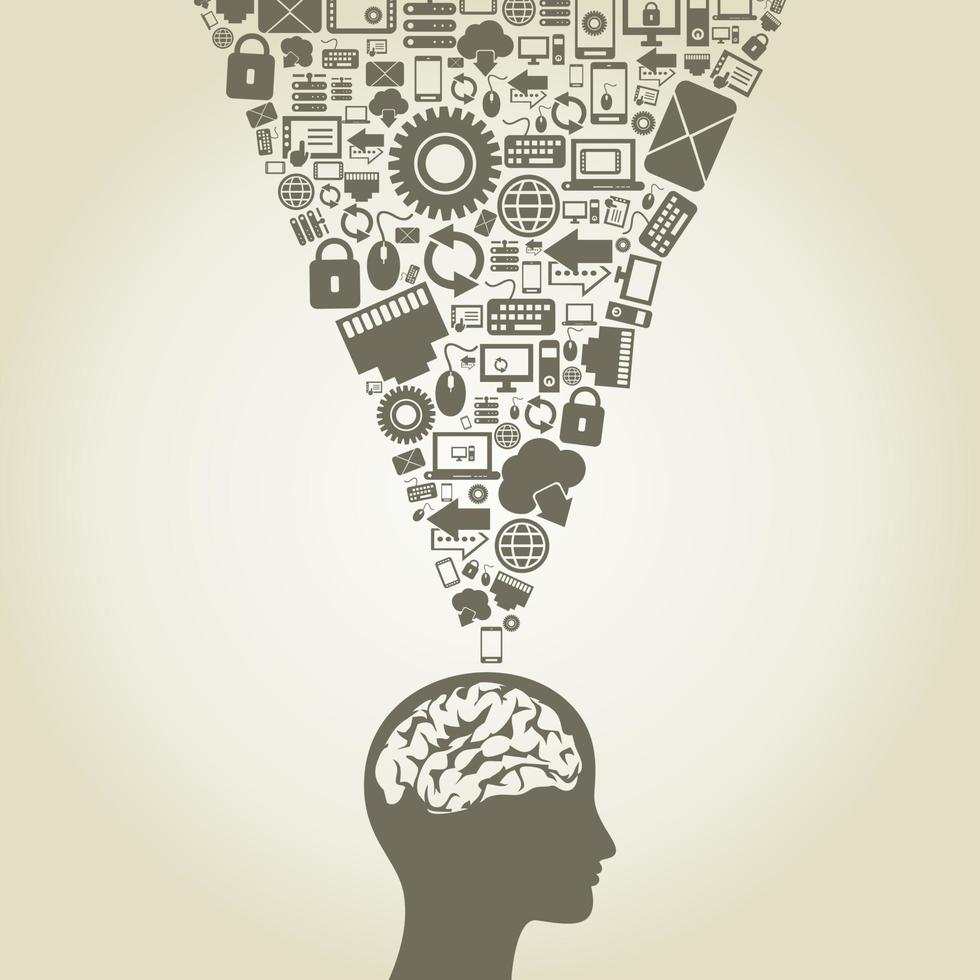 Abstraction on the topic of computer vector