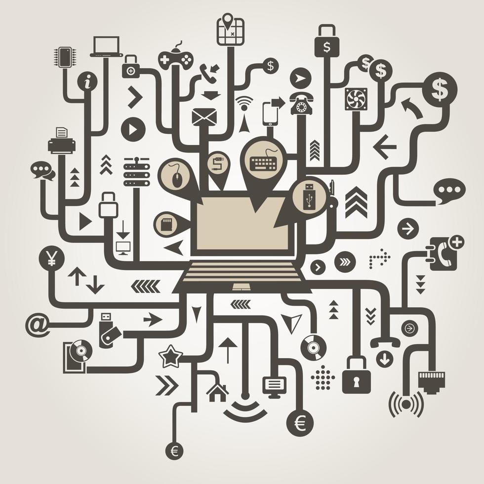 Abstraction on the topic of computer vector