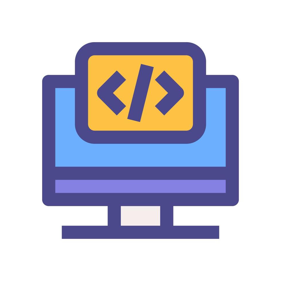 monitor icon for your website, mobile, presentation, and logo design. vector