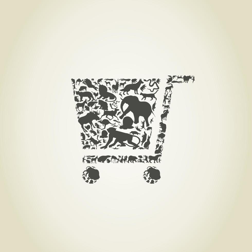 Abstraction on the animal theme vector