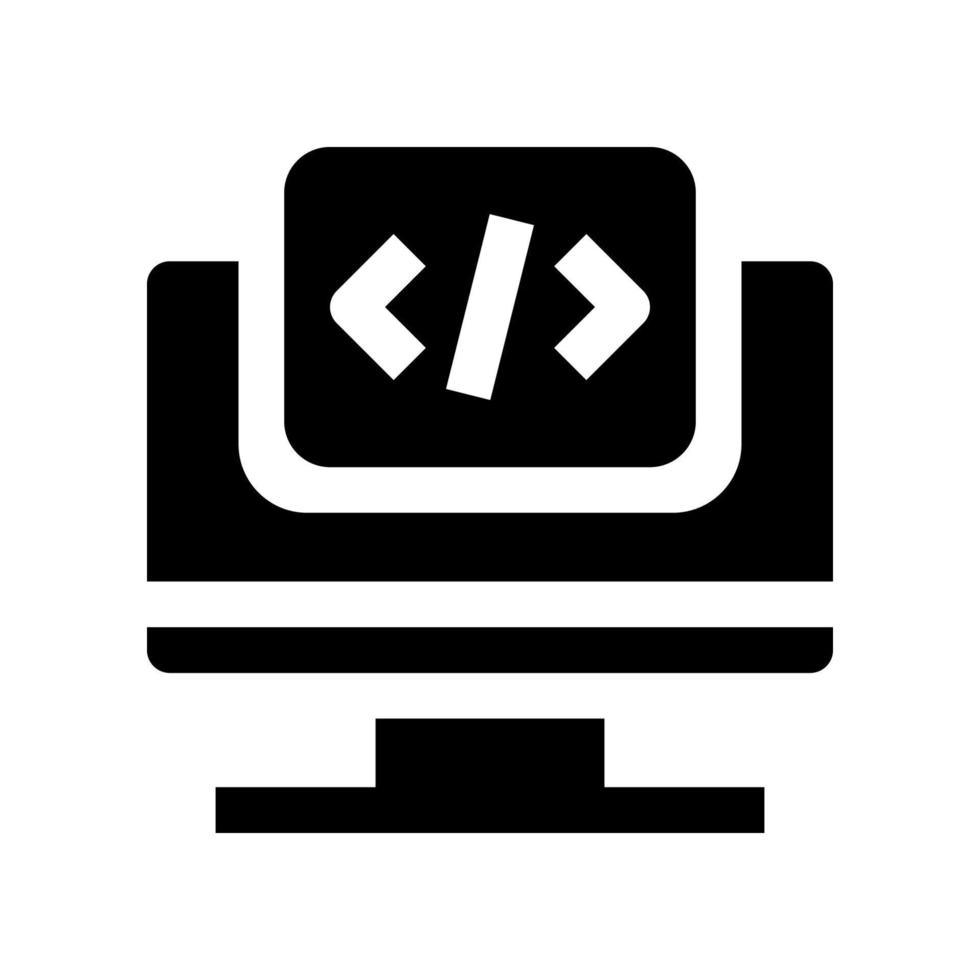 monitor icon for your website, mobile, presentation, and logo design. vector
