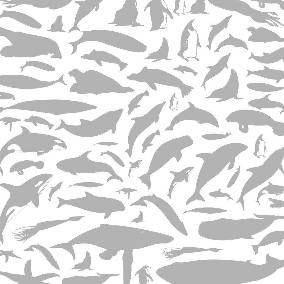 Background made of dolphins. A vector illustration