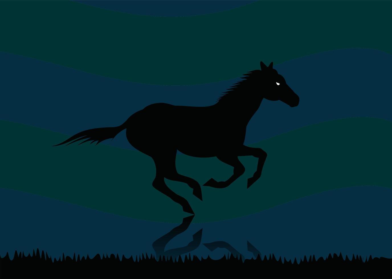 Horse made of horses. A vector illustration