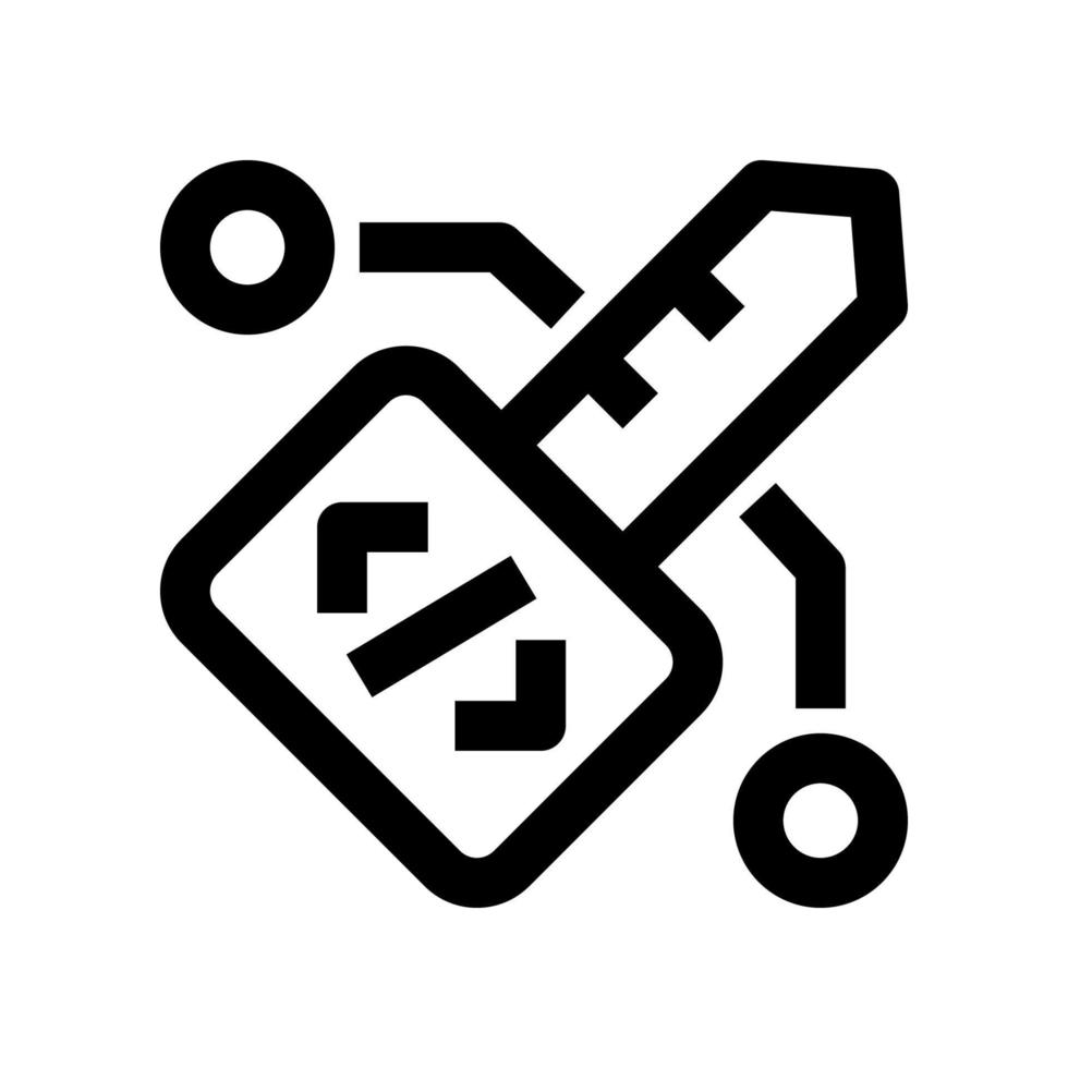 digital key icon for your website, mobile, presentation, and logo design. vector