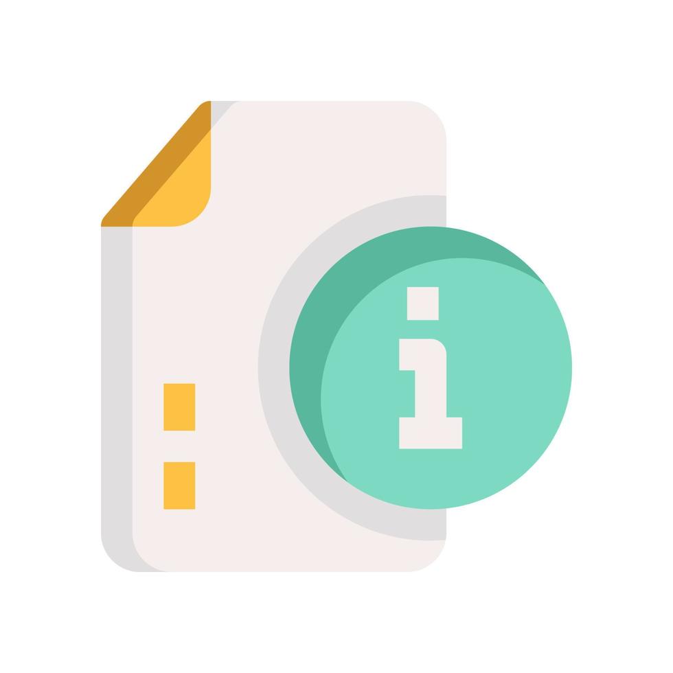 icono de información de archivo para su sitio web, móvil, presentación y diseño de logotipo. vector