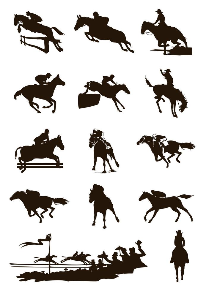 Horse made of horses. A vector illustration
