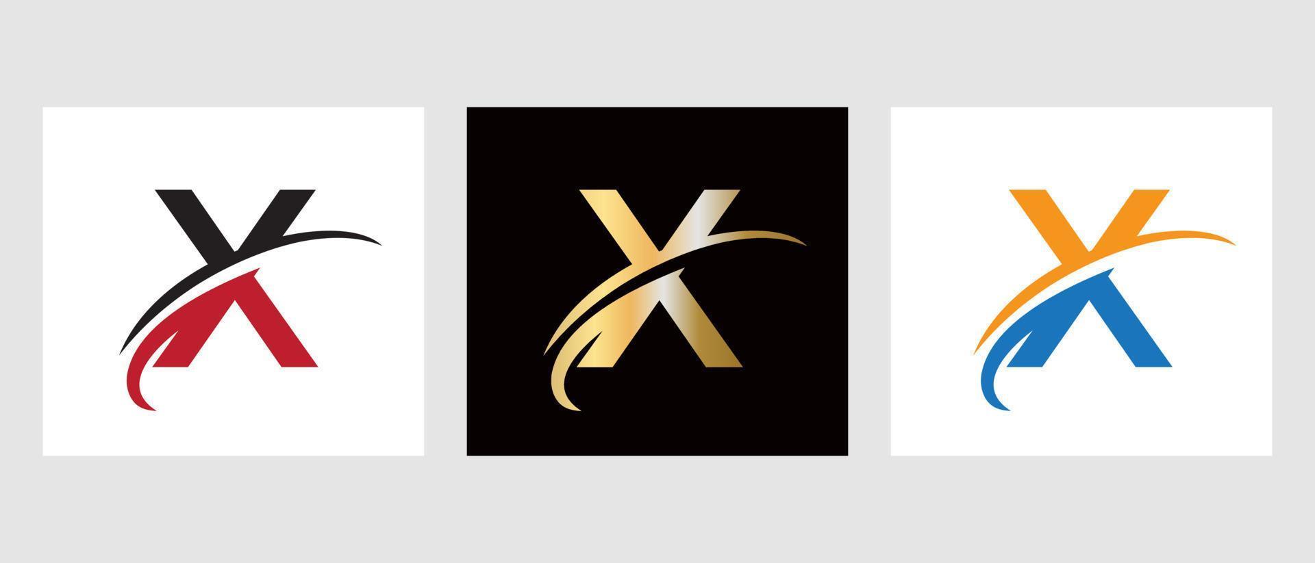 monograma x letra logotipo símbolo vector