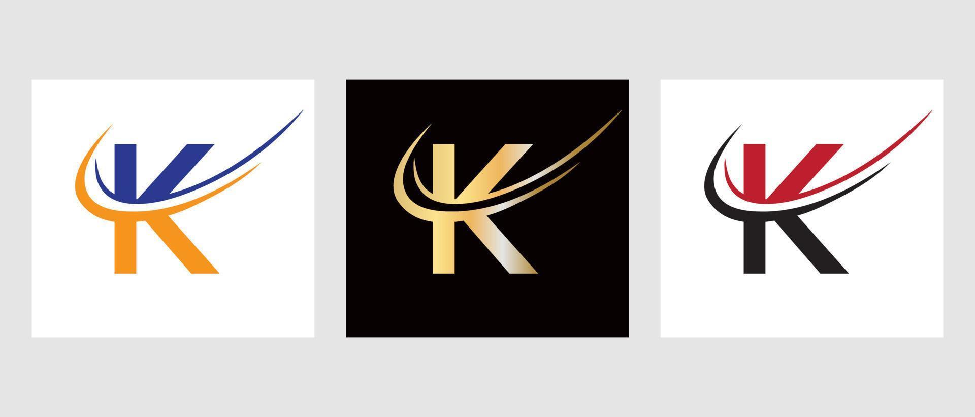 plantilla de diseño de logotipo de letra inicial k. símbolo del logotipo del monograma vector