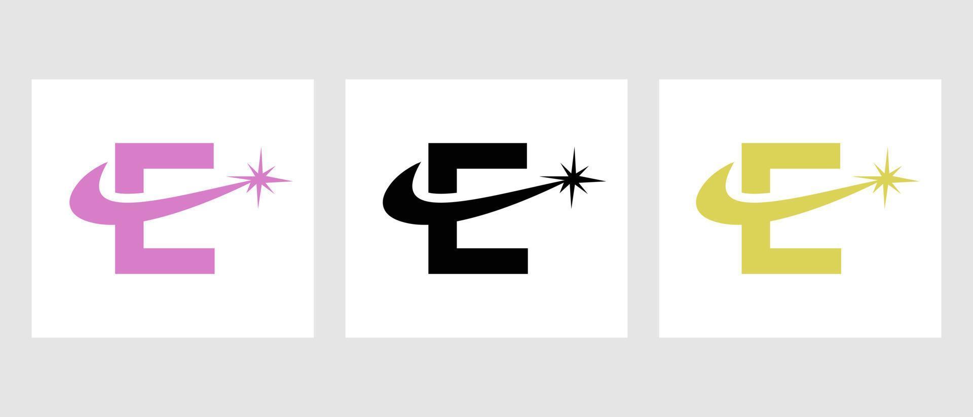 Plantilla de vector de diseño de logotipo de carta espark