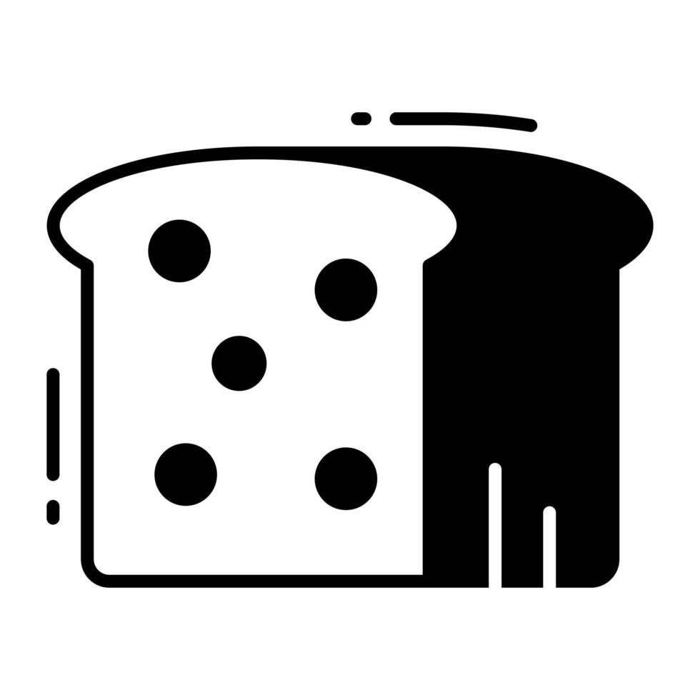 Bread vector icon on white background
