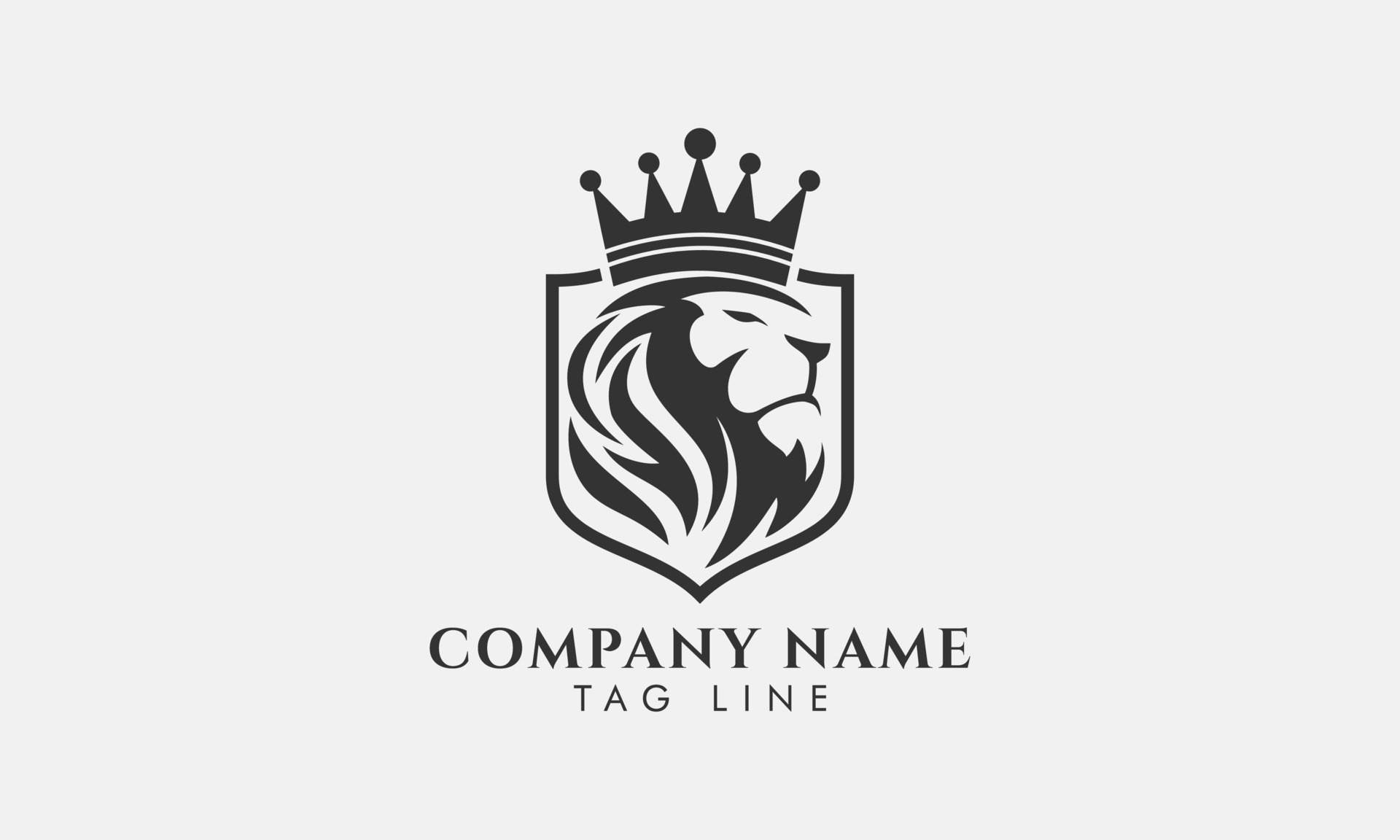 royal lion king logo vector illustration. Crow shield lion 19519034 Vector  Art at Vecteezy