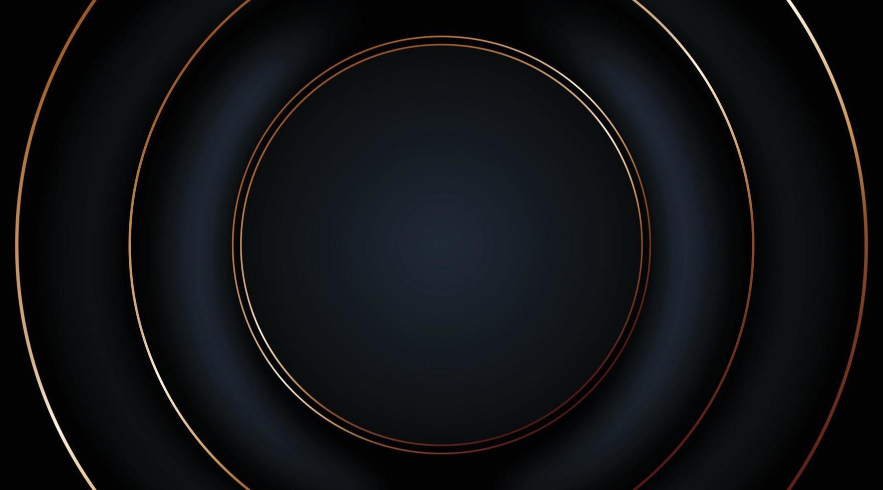 Black abstract circle and lines illustration background vector