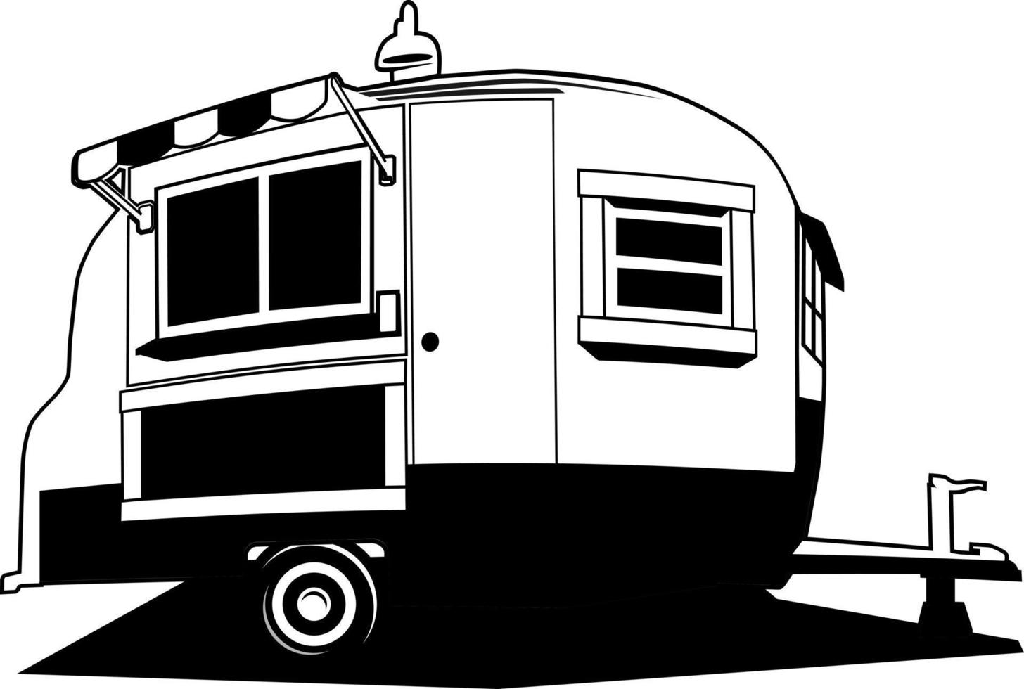 vector de icono de logotipo de diseño de caravana