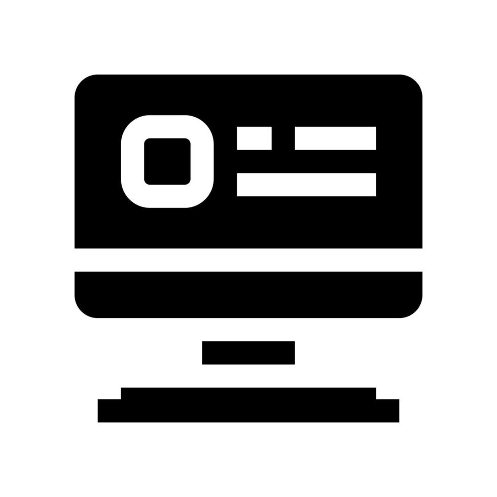 icono de monitor para su sitio web, móvil, presentación y diseño de logotipo. vector