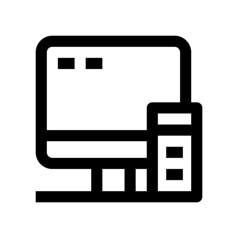 personal computer icon for your website, mobile, presentation, and logo design. vector