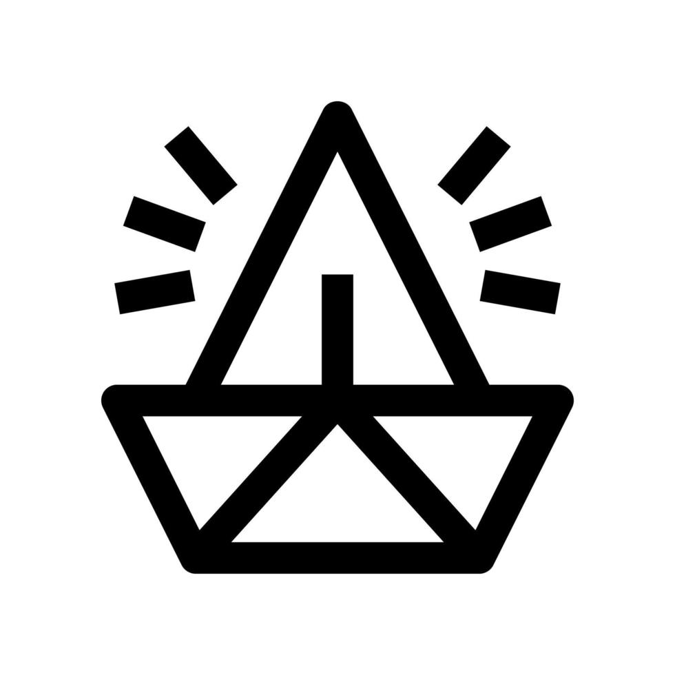 paper boat icon for your website, mobile, presentation, and logo design. vector