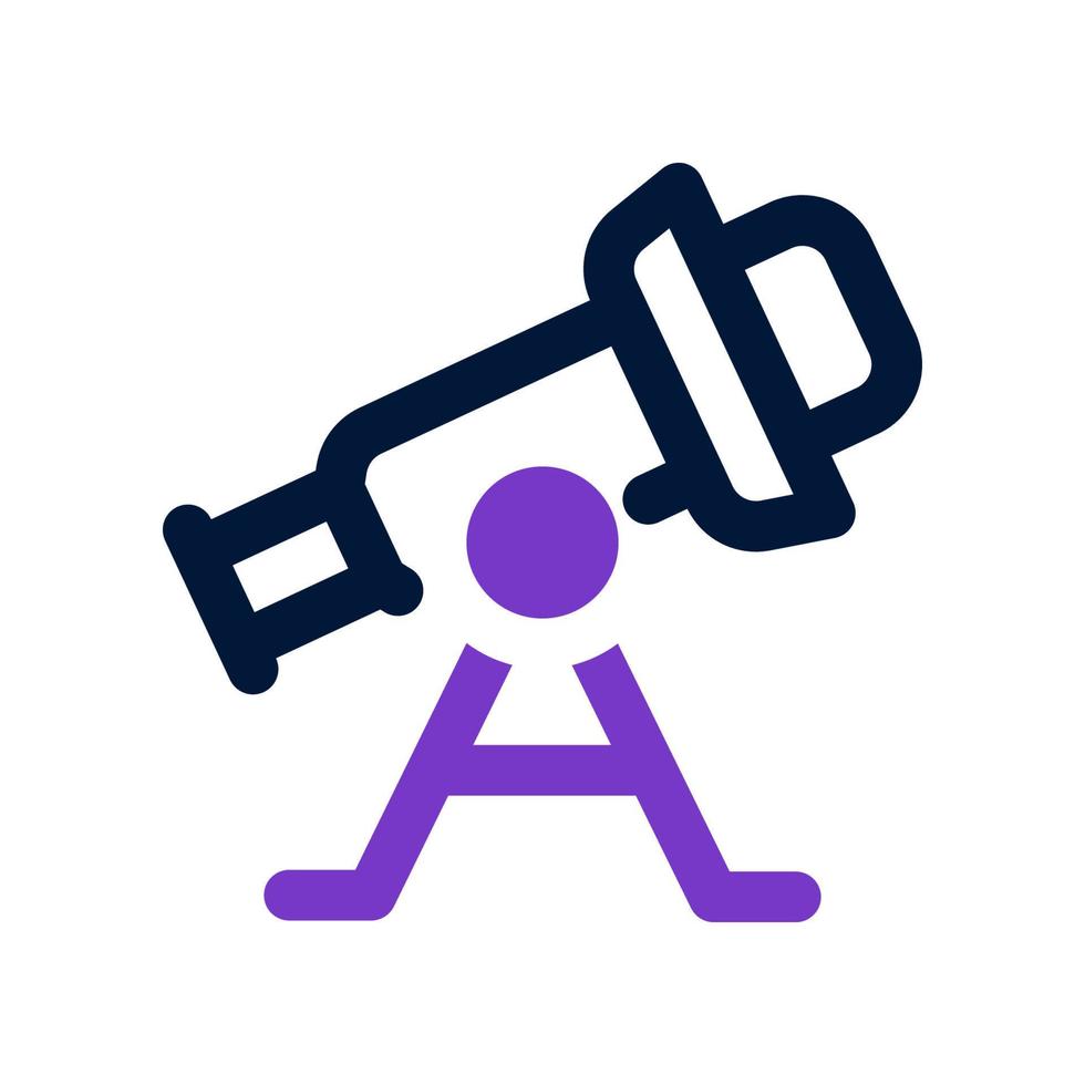 telescope icon for your website, mobile, presentation, and logo design. vector