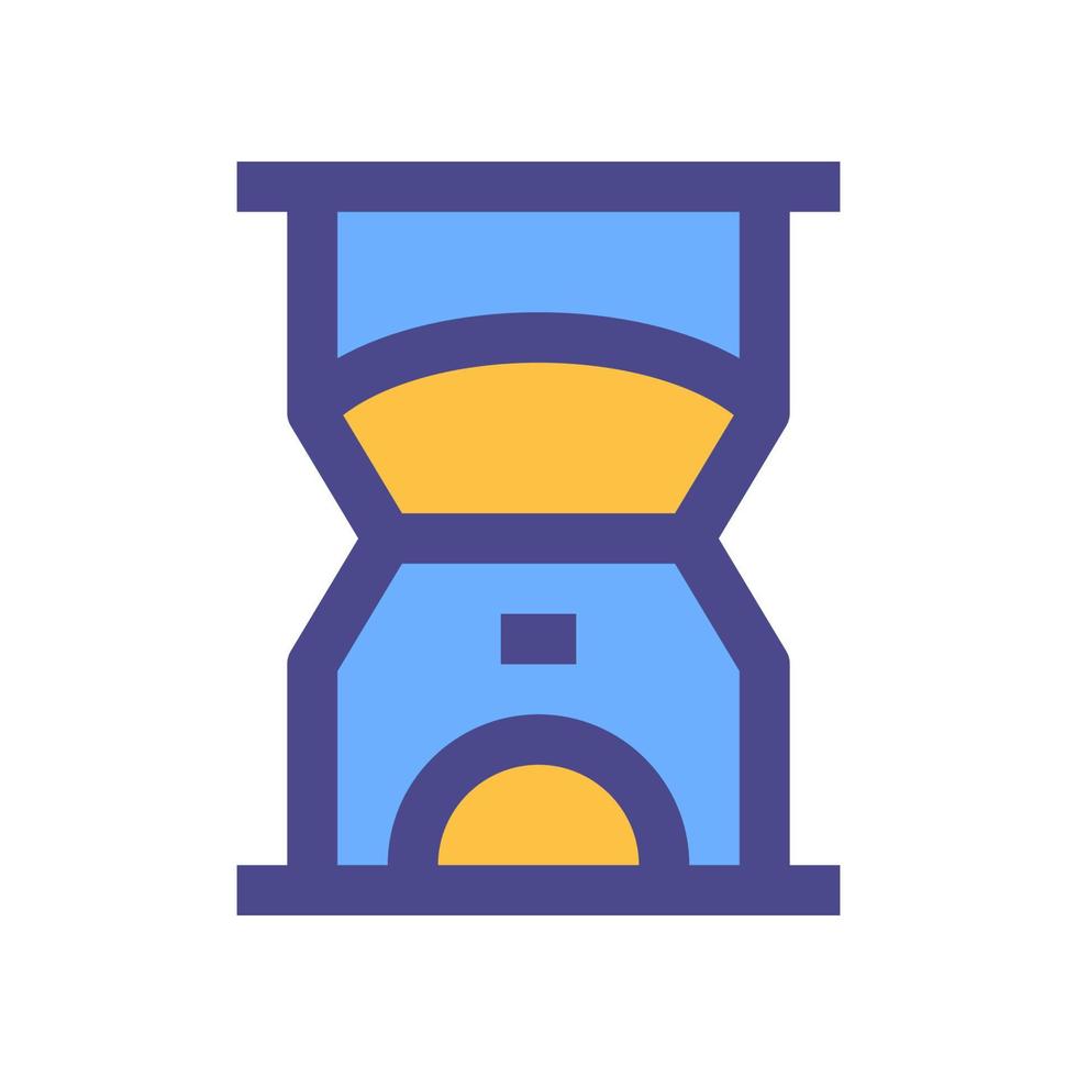 icono de reloj de arena para su sitio web, móvil, presentación y diseño de logotipo. vector