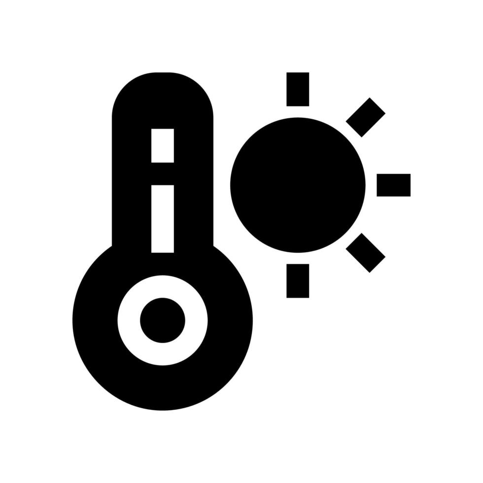 icono de temperatura caliente para su sitio web, móvil, presentación y diseño de logotipo. vector