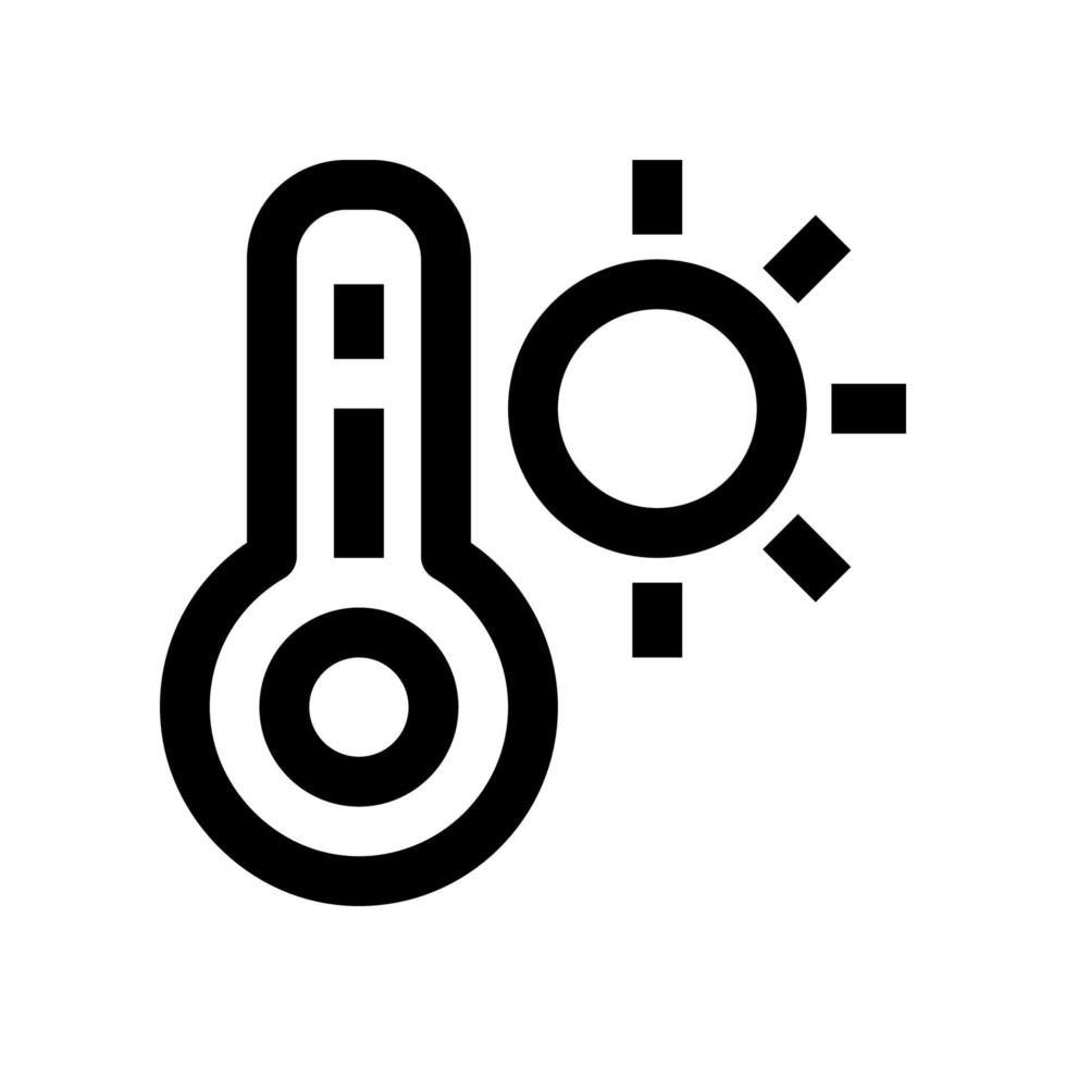 icono de temperatura caliente para su sitio web, móvil, presentación y diseño de logotipo. vector