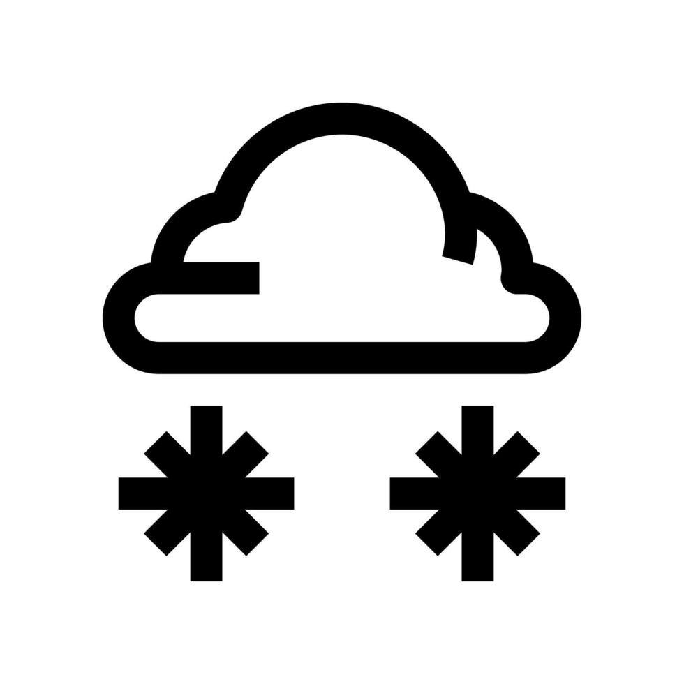 icono de nieve en la nube para su sitio web, móvil, presentación y diseño de logotipo. vector