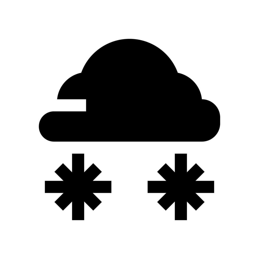 icono de nieve en la nube para su sitio web, móvil, presentación y diseño de logotipo. vector