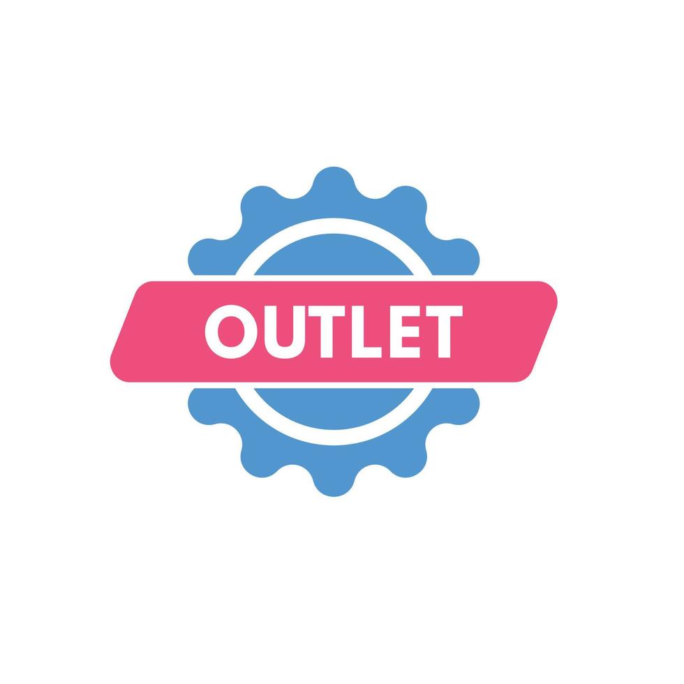 outlet text Button. outlet Sign Icon Label Sticker Web Buttons vector