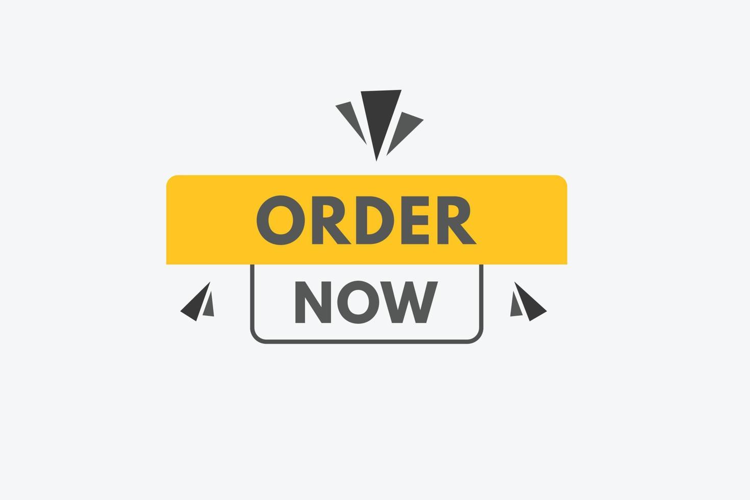 order now text Button. order now Sign Icon Label Sticker Web Buttons vector