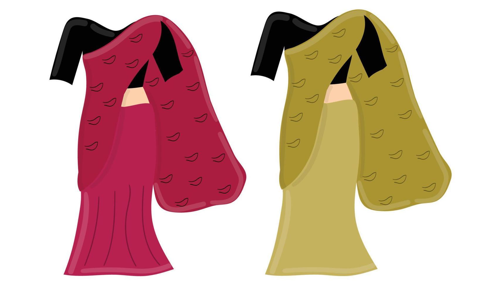 Saree Illustration Free Vector