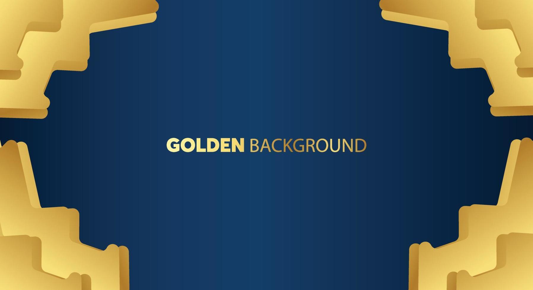 golden background. luxury banner template. gold and blue color background. vector