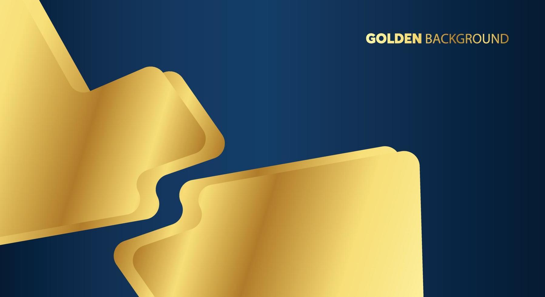 golden background. luxury banner template. gold and blue color background. vector