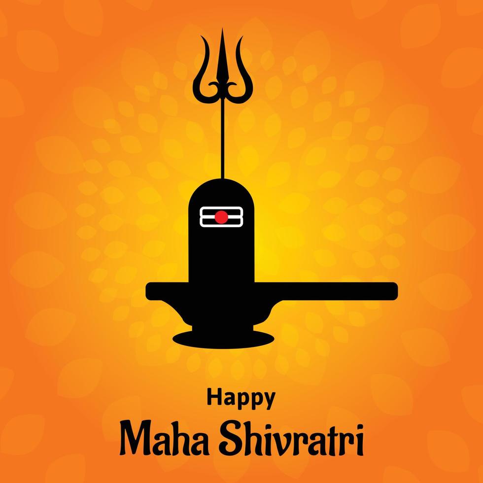 Happy Maha Shivratri Indian Hindu Festival Celebration Vector Illustrations