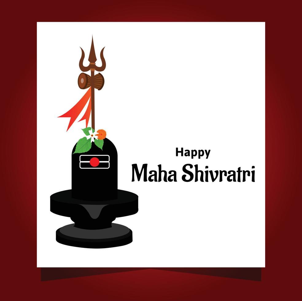 Happy Maha Shivratri Indian Hindu Festival Celebration Vector Illustrations