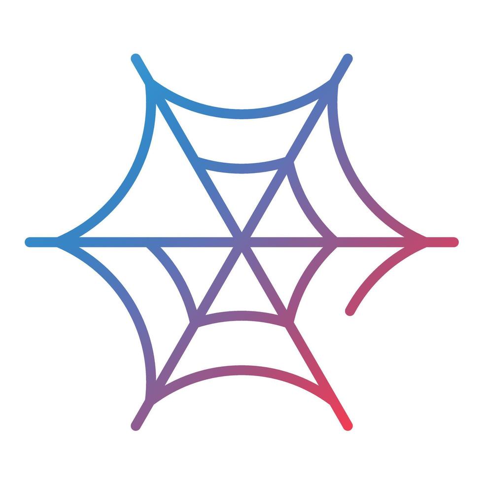 Spider Web Line Gradient Icon vector