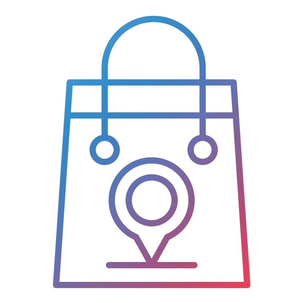 Shopping Destination Line Gradient Icon vector