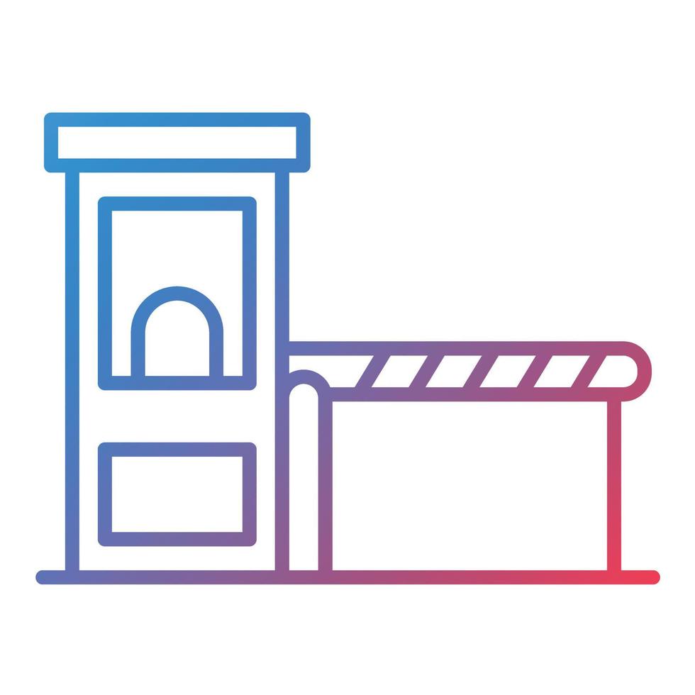 Toll Road Line Gradient Icon vector