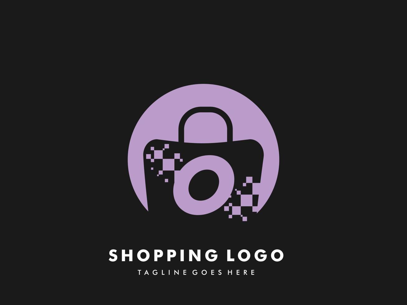 vector shopping bag isolated circle with Letter o, Fast Shopping icon , Creative Fast Shop, Creative Fast Shopping logo templates.