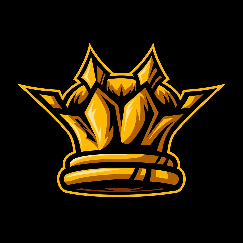 diseño del logotipo de la mascota de la corona del rey vector