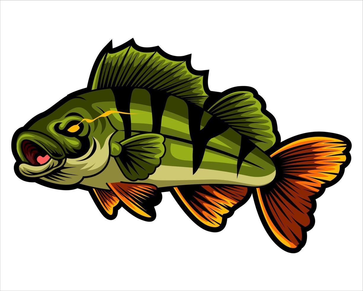 Fish Design Illustration, can be used for mascot, logo, apparel and more.Editable DesignPrint vector