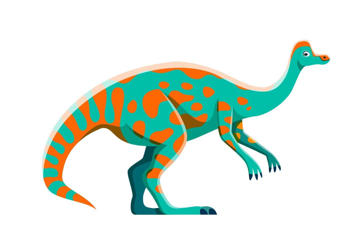 dibujos animados jaxartosaurus dinosaurio gracioso personaje vector