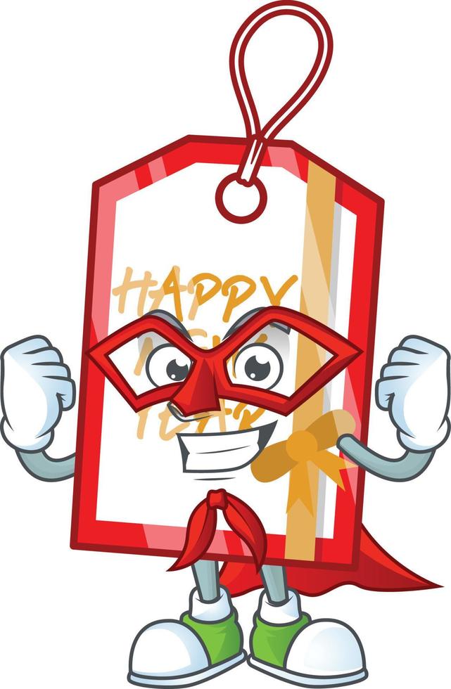 Happy new year tag cartoon vector
