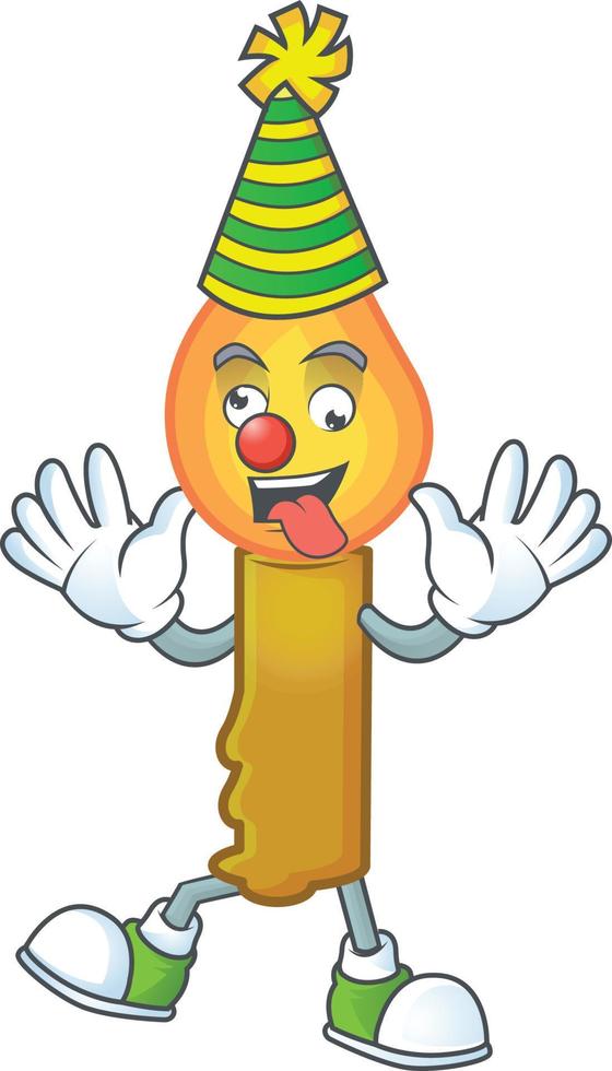 Gold candle cartoon vector