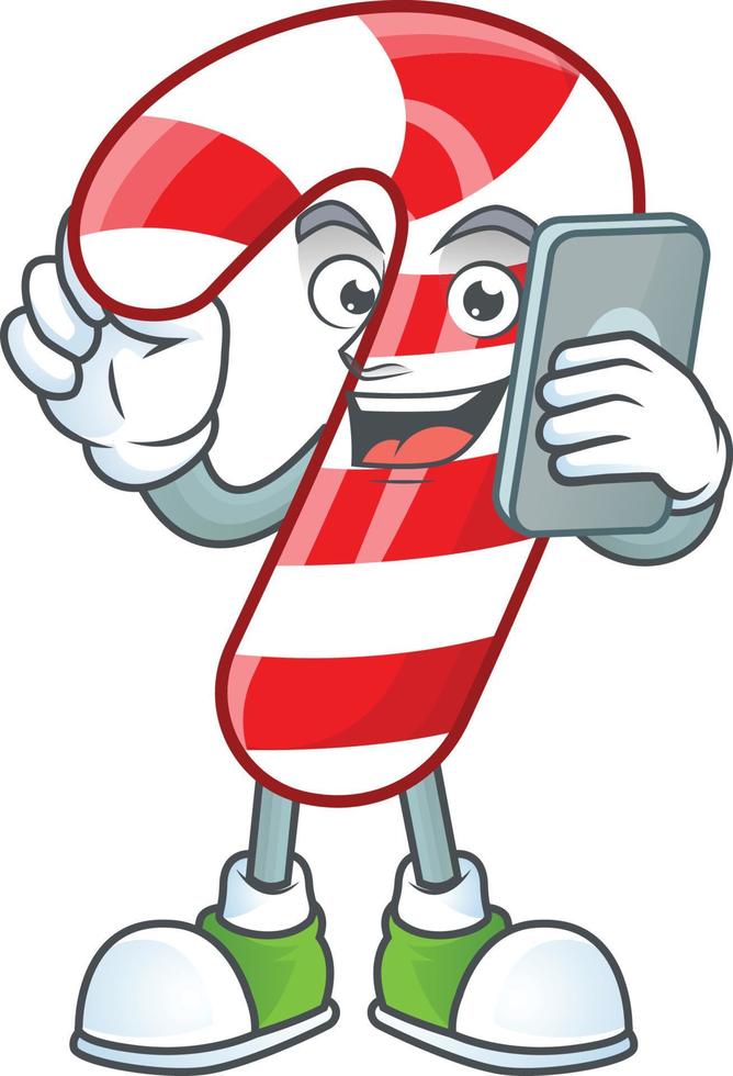 Christmas candy cane cartoon vector