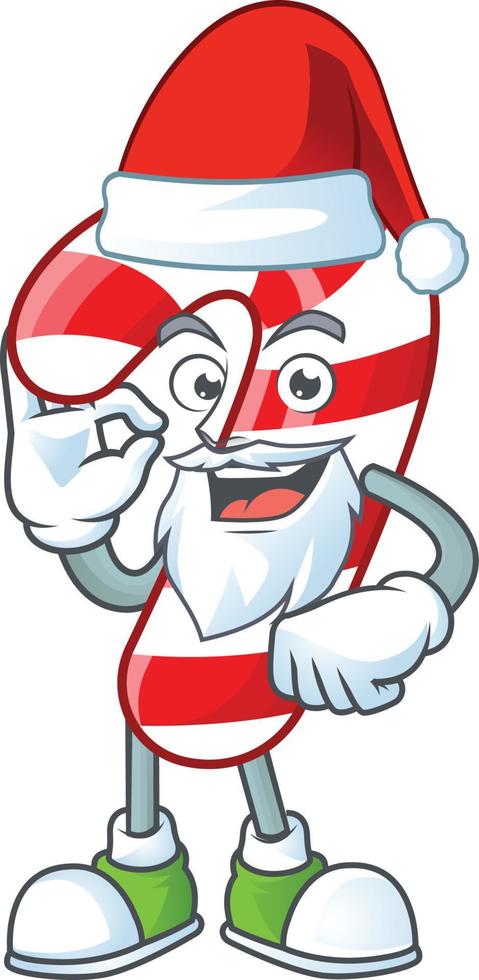 Christmas candy cane cartoon vector