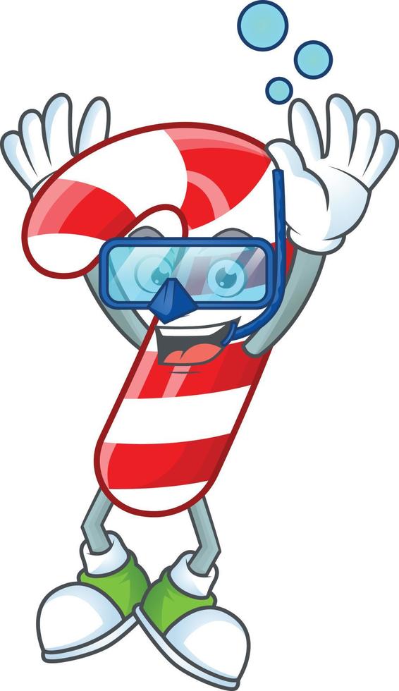 Christmas candy cane cartoon vector