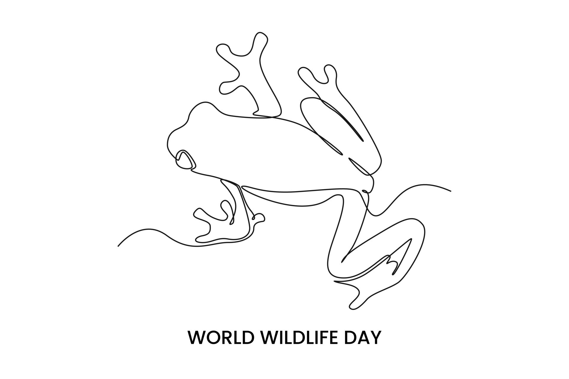 Continuous one line drawing tree frog. World wild life concept. Single line  draw design vector graphic illustration. 19522594 Vector Art at Vecteezy