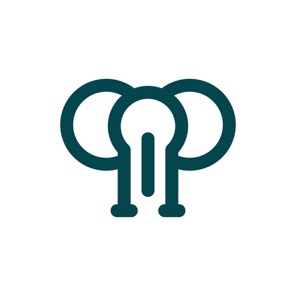 logotipo de elefante simple vector