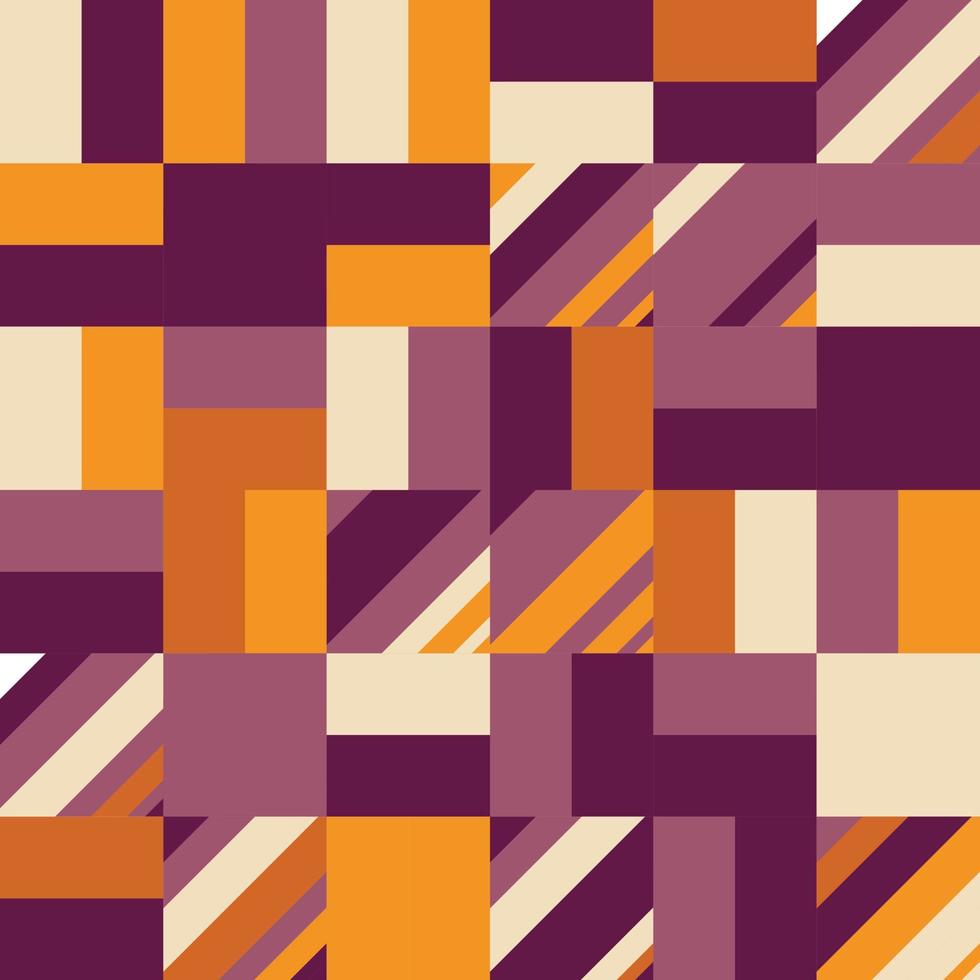 mosaico plano, fondo de patrón geométrico vector
